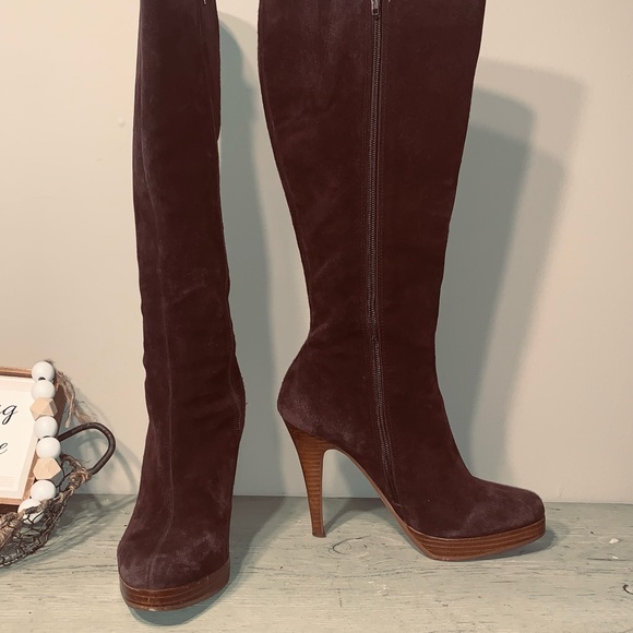 Bakers, suede platform, boots, size 7 brown - Picture 2 of 16